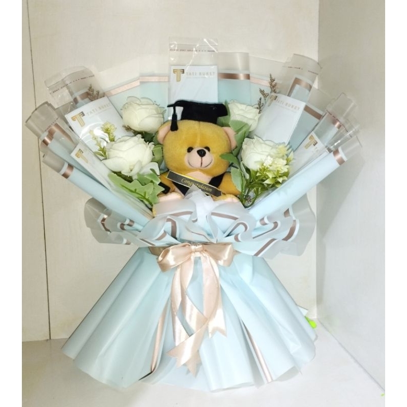 Buket Wisuda Cowok / Buket Profesi / Buket Boneka uang / Buket Bunga