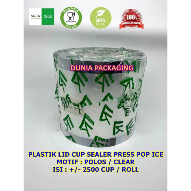 SEALERCUP PLASTIK LID 2500 CUP POLOS LK SEAL POP ICE ES MEDAN PER DUS