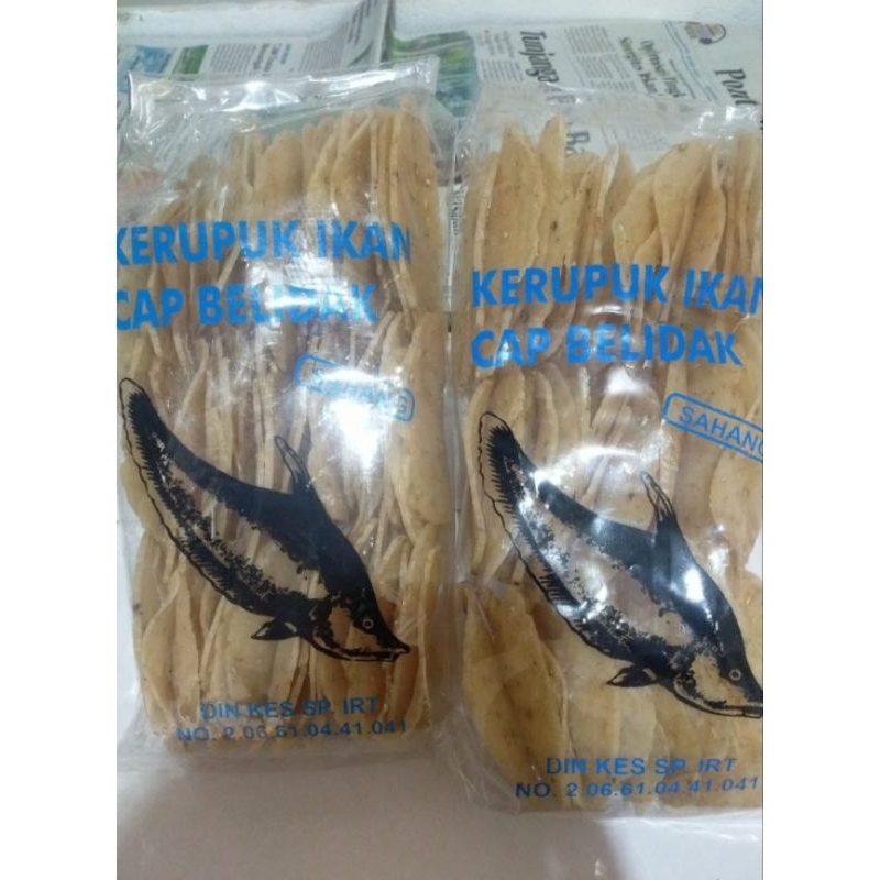 

kerupuk ikan belidak sahang asli sei kakap