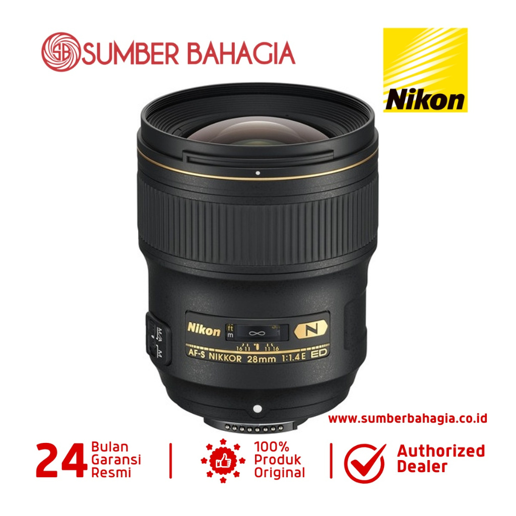 Nikon AF-S NIKKOR 28mm f/1.4E ED Lensa