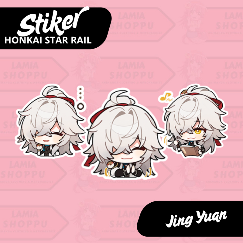 

Stiker Honkai Star Rail Jing Yuan | Sticker Jing Yuan HSR | Merch Anime Game Vinyl Anti Air