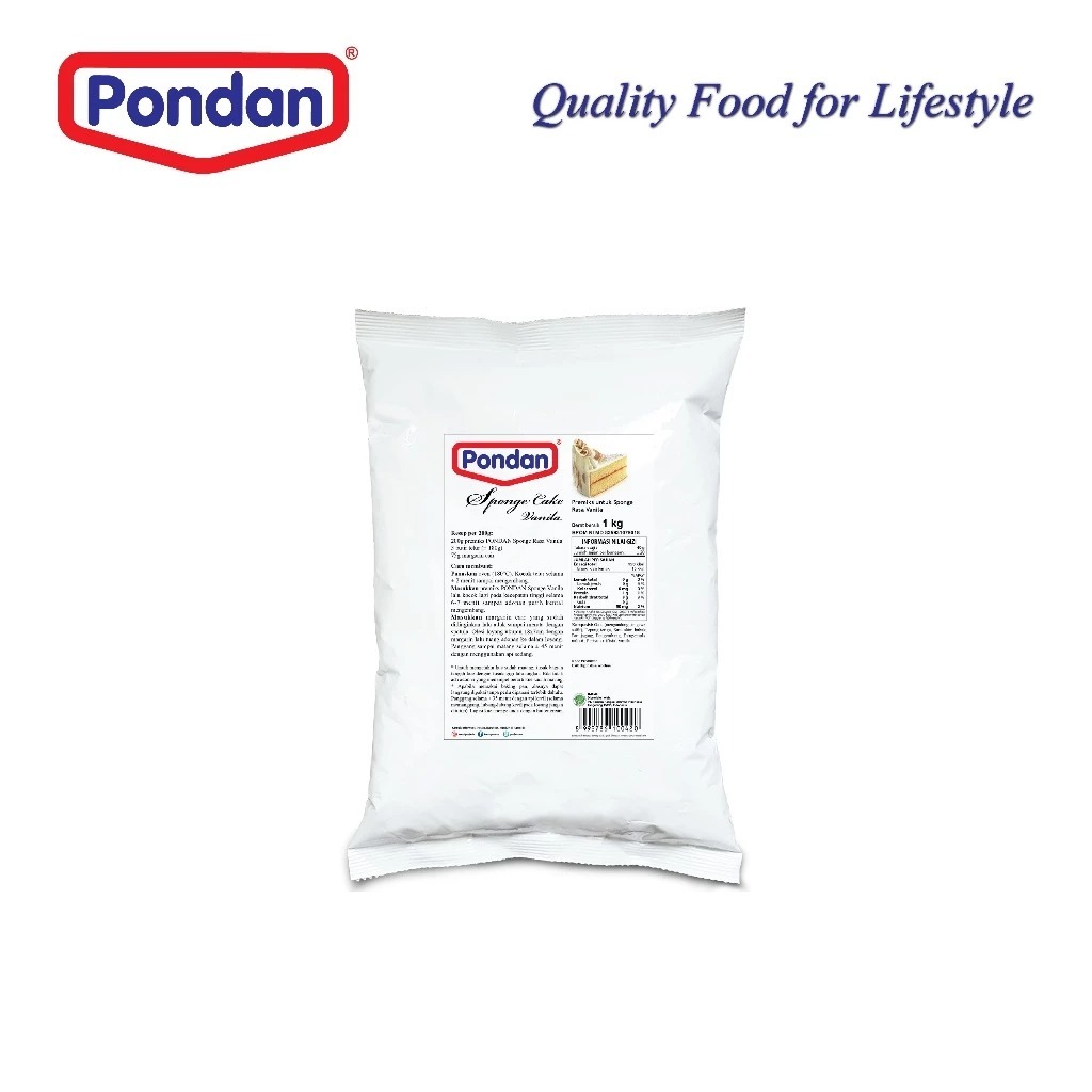 

Pondan Sponge Cake Vanilla BULKY 1KG