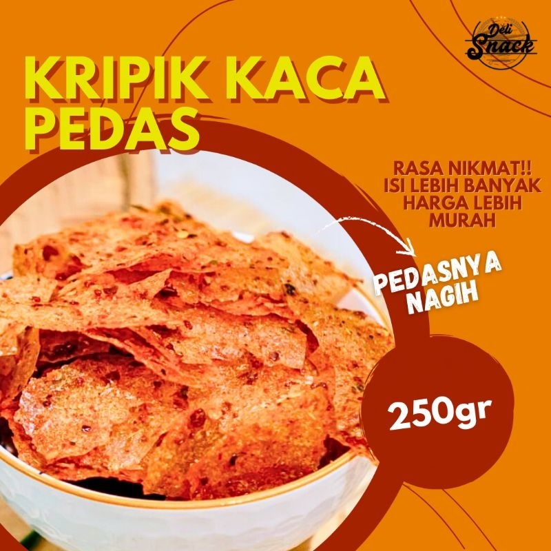 

[250gr] KRIPIK KACA/KRIPIK BELING PEDAS SNACK GROSIR | Delisnack