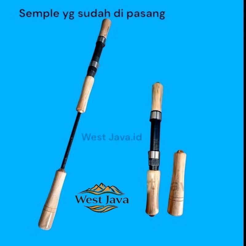 Gagang Joran/Handle Joran Kayu pinus japan style+realset 18