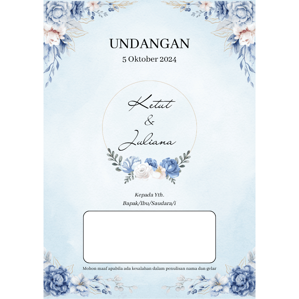 Undangan Pernikahan Nikah Murah Unik Elegan Rustic ( Free Undangan Video - Bisa COD)