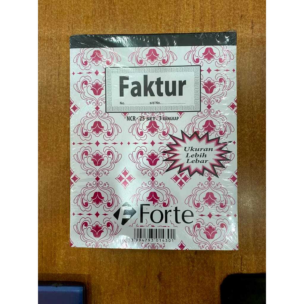 

Bon Faktur NCR 3 Rangkap / 3 Ply isi 25 Forte Ukuran Besar / Kertas NCR 3 Ply 91/2 x 11