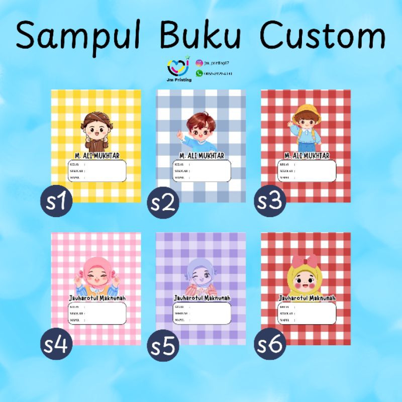 

sampul buku custom nama