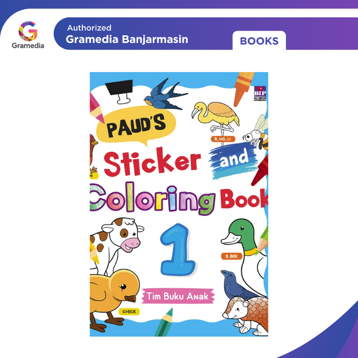 Gramedia Banjarmasin - Paud's Sticker And Coloring Book 1