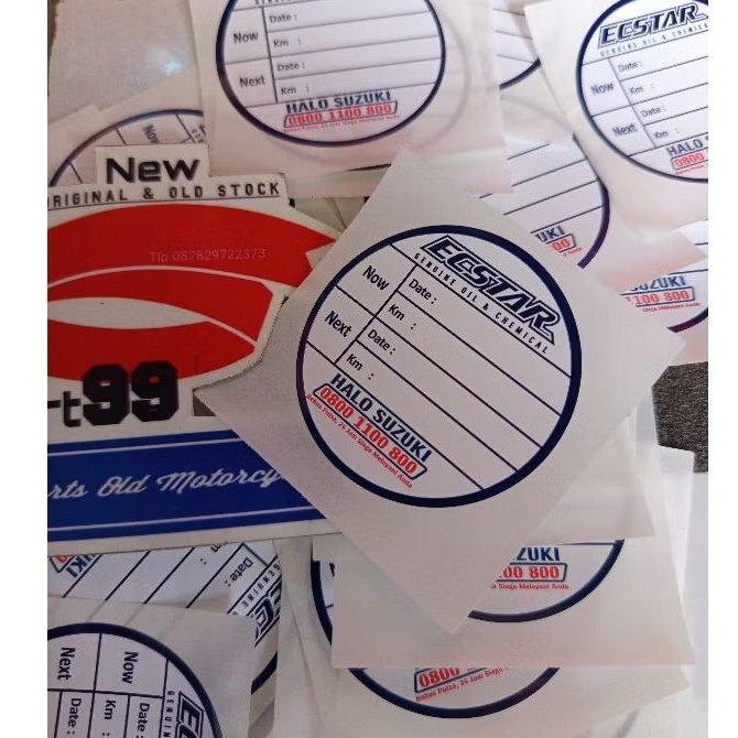 stiker sticker logo cap oli suzuki genuine part original