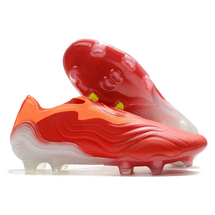 ( BISA COD ) SEPATU BOLA ADIDAS COPA SENSE+ LACELESS FG RED WHITE SOLAR RED