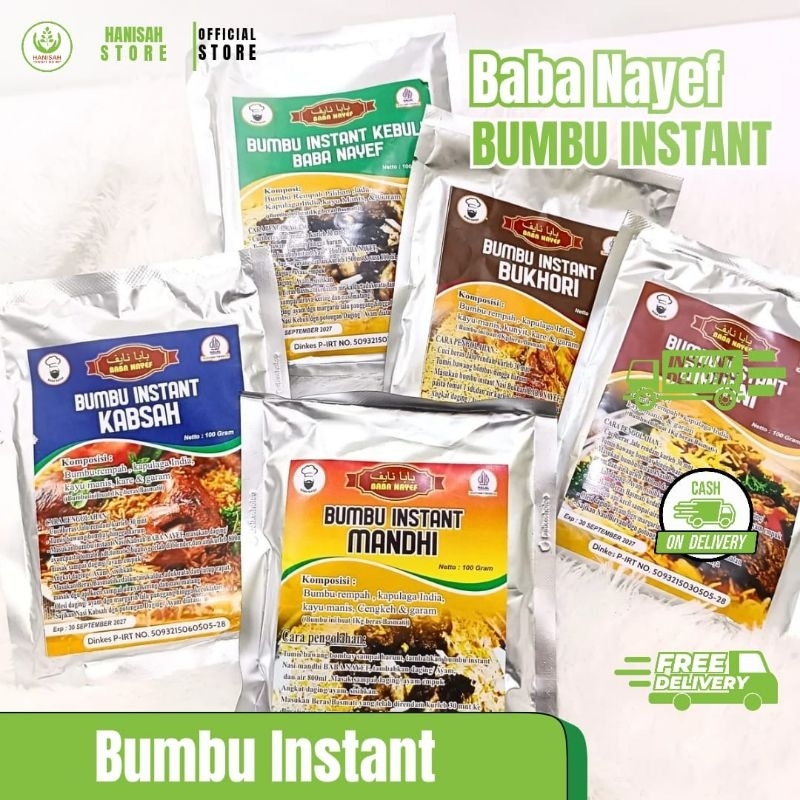 

BABA NAYEF - Bumbu Instan Nasi Biryani, Nasi Kebuli, Nasi Bukhori, Nasi Kabsah, Nasi Mandhi Nasi Arab