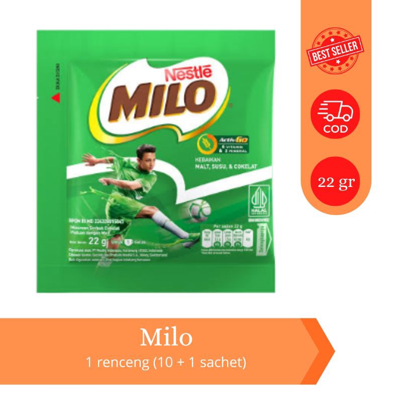 

Promo harga grosir susu Milo 1 renteng isi 10+1pcs 22g