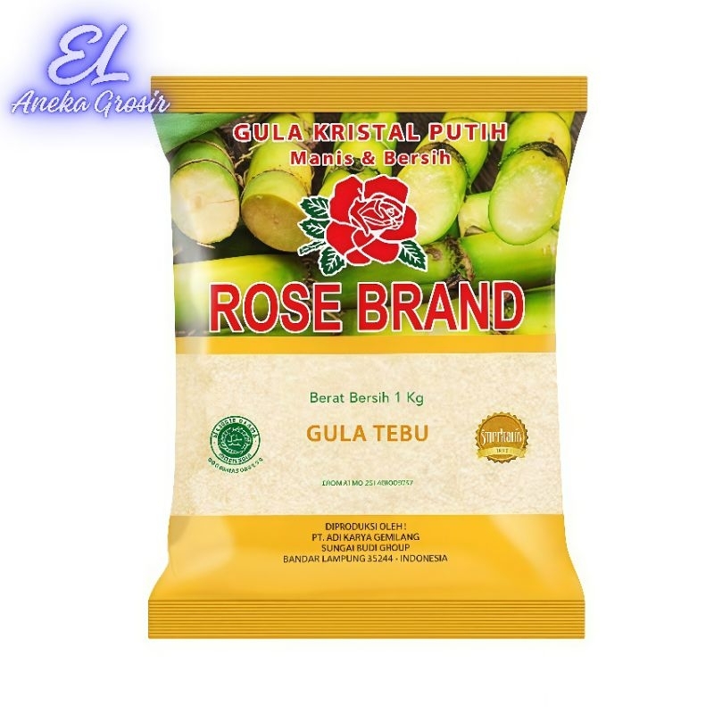 

Gula Pasir Tebu Rose Brand Kemasan Kuning 1KG