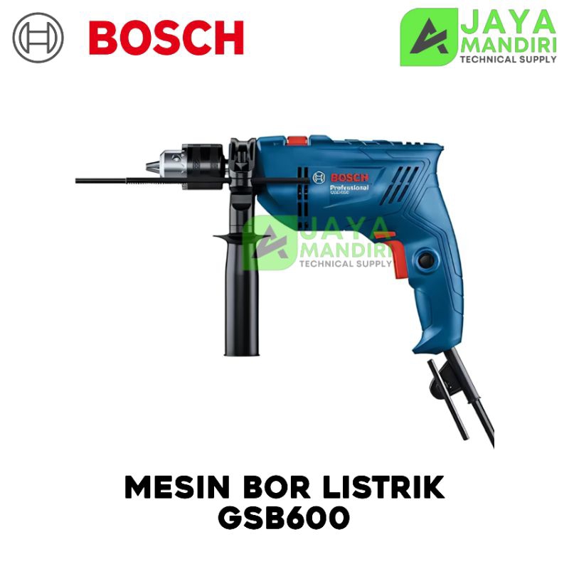 BOSCH GSB 600 Mesin Bor Listrik 13 mm Impact Drill 600 Watt Bor Tangan Listrik 13 mm