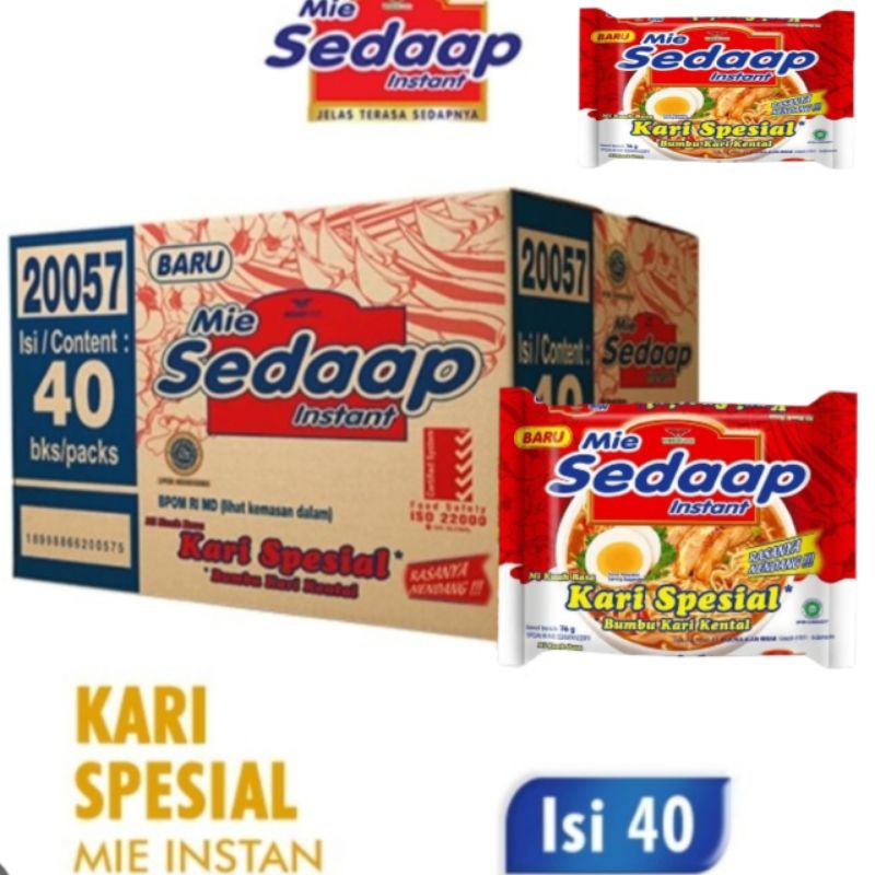 

SEDAAP MIE KARI KENTAL SPESIAL BAG 75gr 40 pcs 1dus