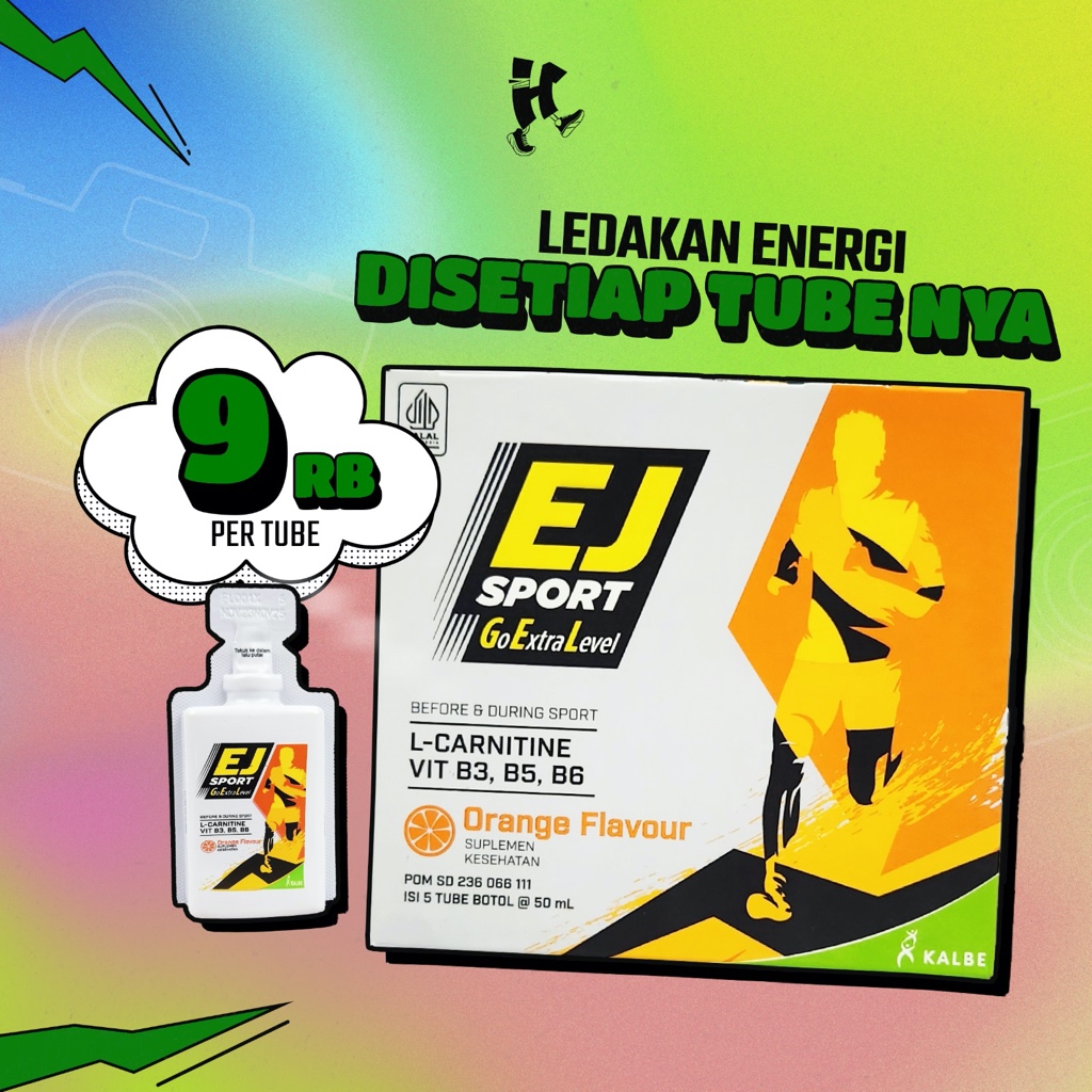 

EJ Sport Gel/Suplement kesehatan rasa Orange (isi 5 Tube) - Energy Juara Penambah Stamina