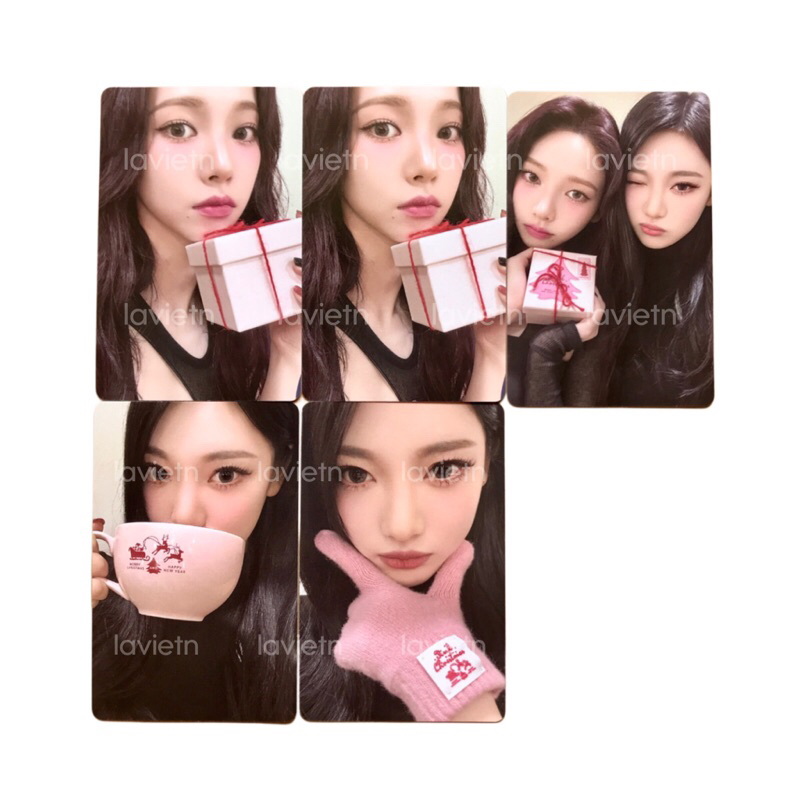 official pc aespa pink christmas 2024 karina & ningning tc trading card photocard