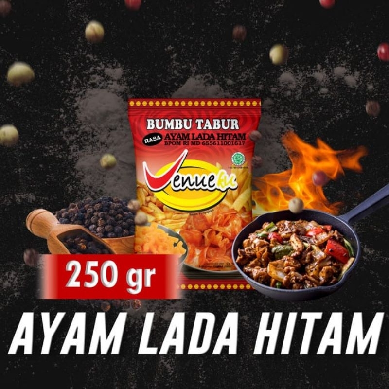 

Bumbu tabur Ayam Lada Hitam 250gr