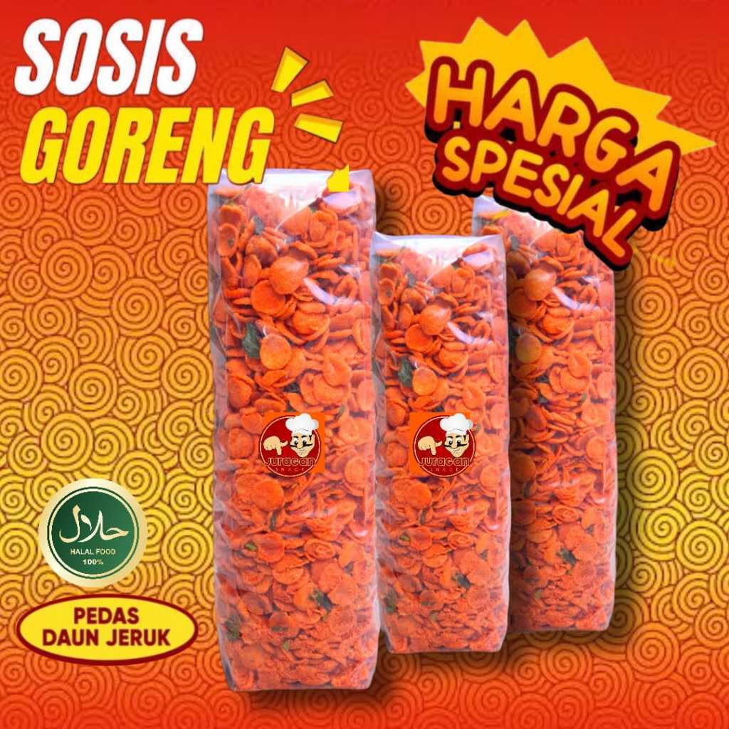 

Sosreng 2 Kg Bumbu Pedas Daun Jeruk / Sosis Goreng Cemilan Food Snack