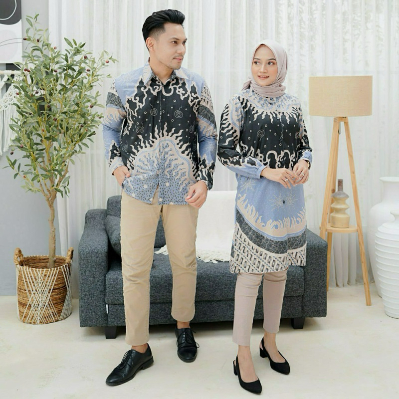 Baju Batik Couple Pria Wanita | Setelan Batik Pria Wanita Bisa Pisah | Batik Pria Wanita Termurah