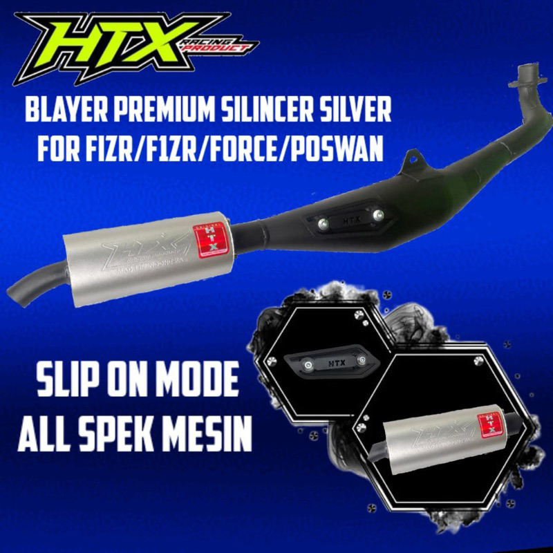 knalpot fizr htx suara prepet premium slip one slip one copotan slincer silver