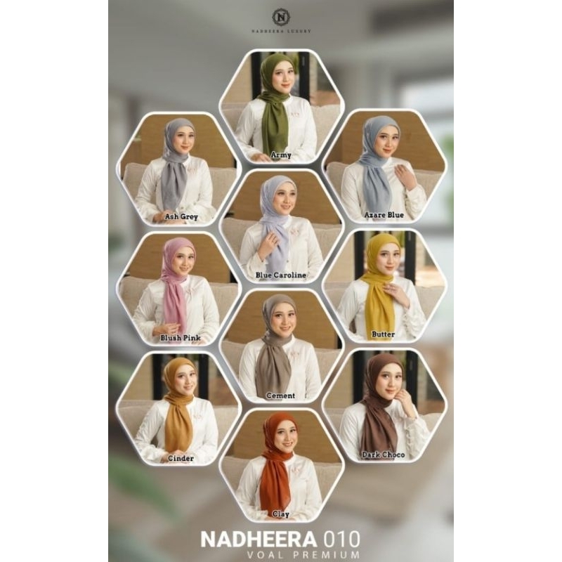 HIJAB SEGI EMPAT POLOS NADHEERA LUXURY
