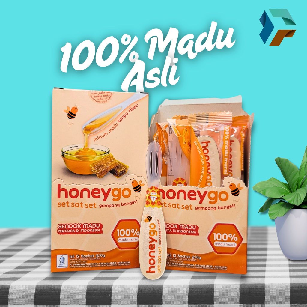 

Paket 1 HoneyGo Madu Sendok 100% Madu Asli, Syrup, Madu Murni