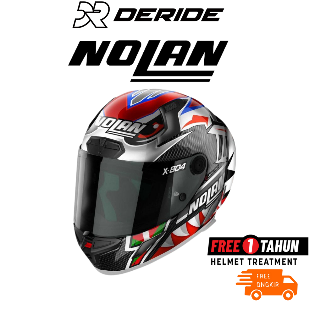 Nolan X804 RS Iker Lecuona 028 Helm Full Face Balap Premium Racing Helmet Original