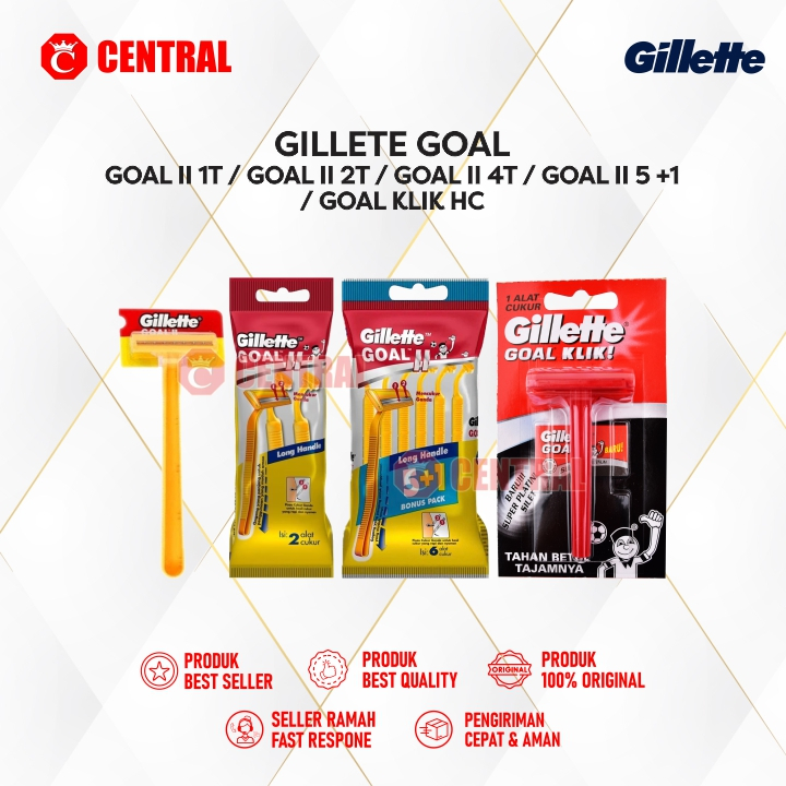 GILLETTE GOAL 2 PISAU CUKUR 2 MATA PISAU