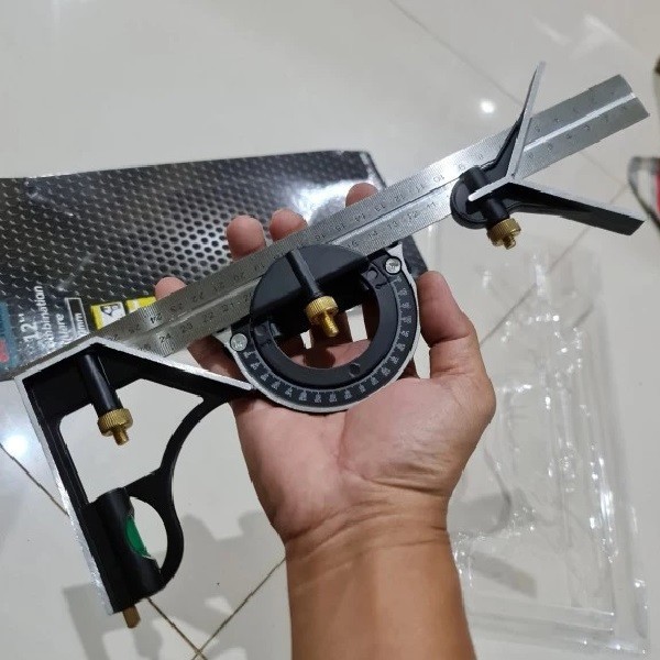 

Combination Square Ruler Siku Kombinasi Penggaris Waterpass