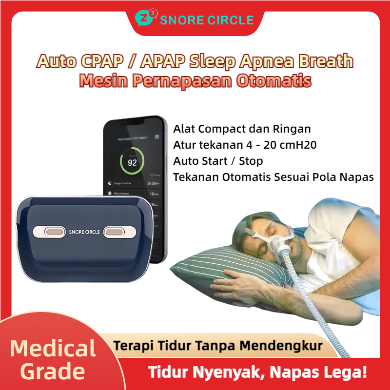 SNORE CIRCLE CPAP APAP Sleep apnea Syndrom Terapi mendengkur Gangguan Tidur snore anti ngorok