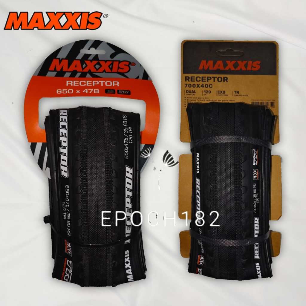 Ban Luar Sepeda Maxxis Receptor 650 x 47B & 700 x 40C Kevlar Black EXO TR