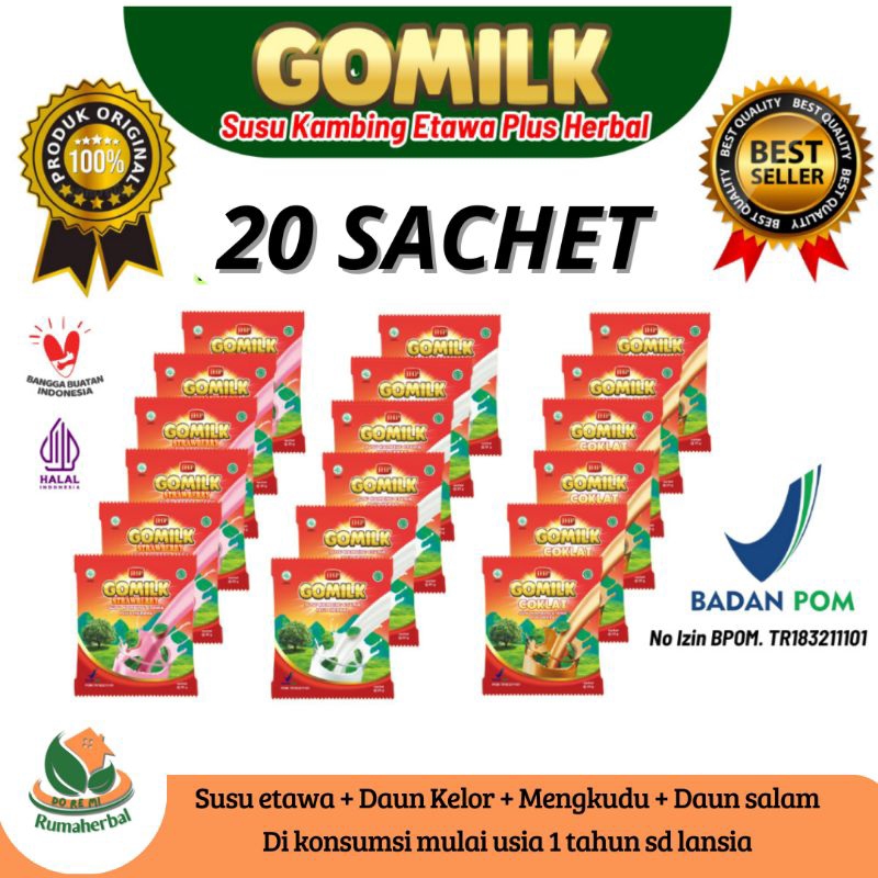 

GOMILK SUSU ETAWA HERBAL 20 SACHET PRAKTIS 20g