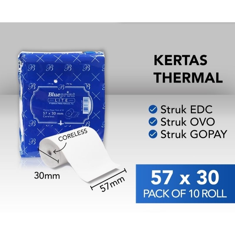 

KERTAS THERMAL / KERTAS KASIR 57X30
