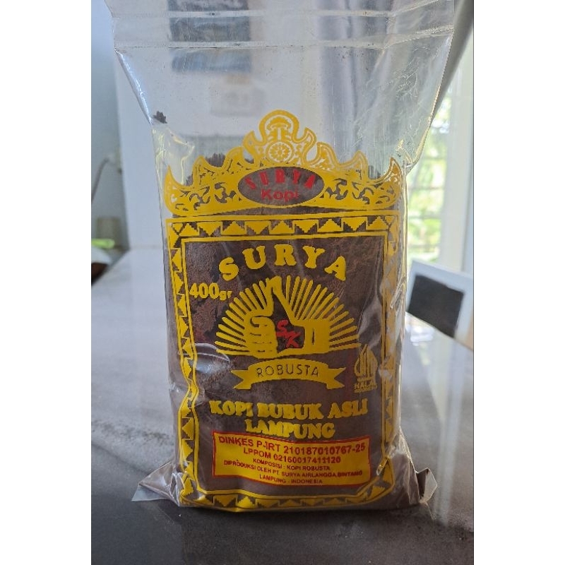 

Kopi Surya Robusta 400gr Kopi Bubuk Asli Lampung 400 gr