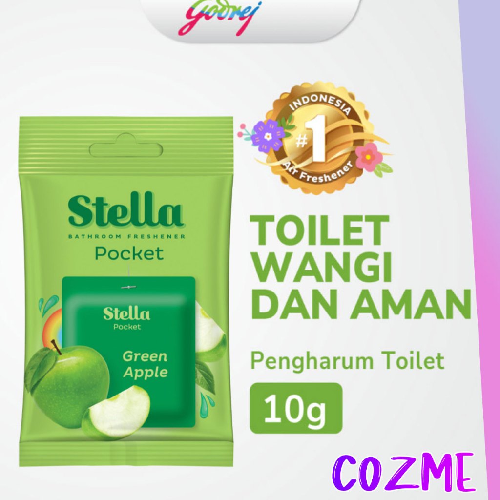 STELLA Pocket Bathroom Freshener 10gr GREEN APPLE