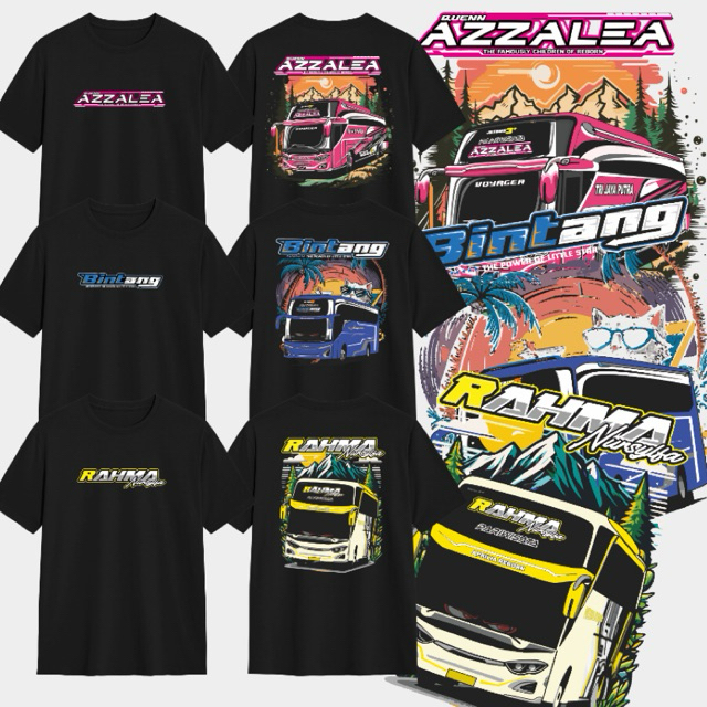 KAOS BUS ANAK RAHMA / KAOS BIS ANAK / KAOS BUS ANAK BINTANG / BAJU BUS ANAK AZZALEA