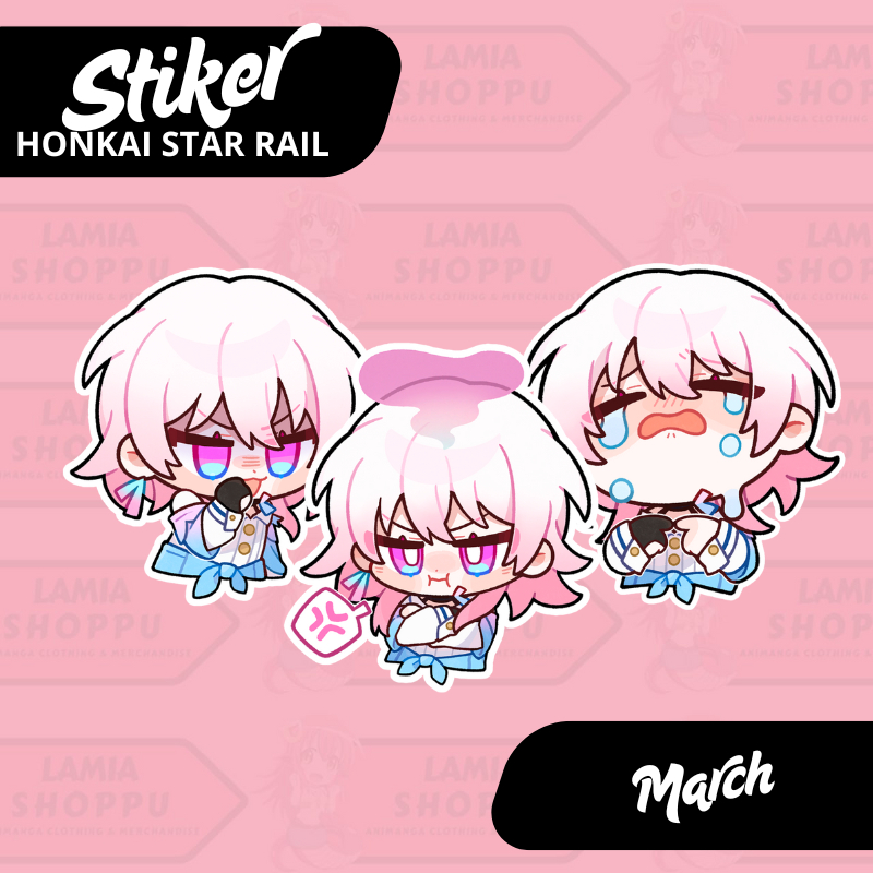 

Stiker Honkai Star Rail March | Sticker March HSR | Merch Anime Game Vinyl Anti Air