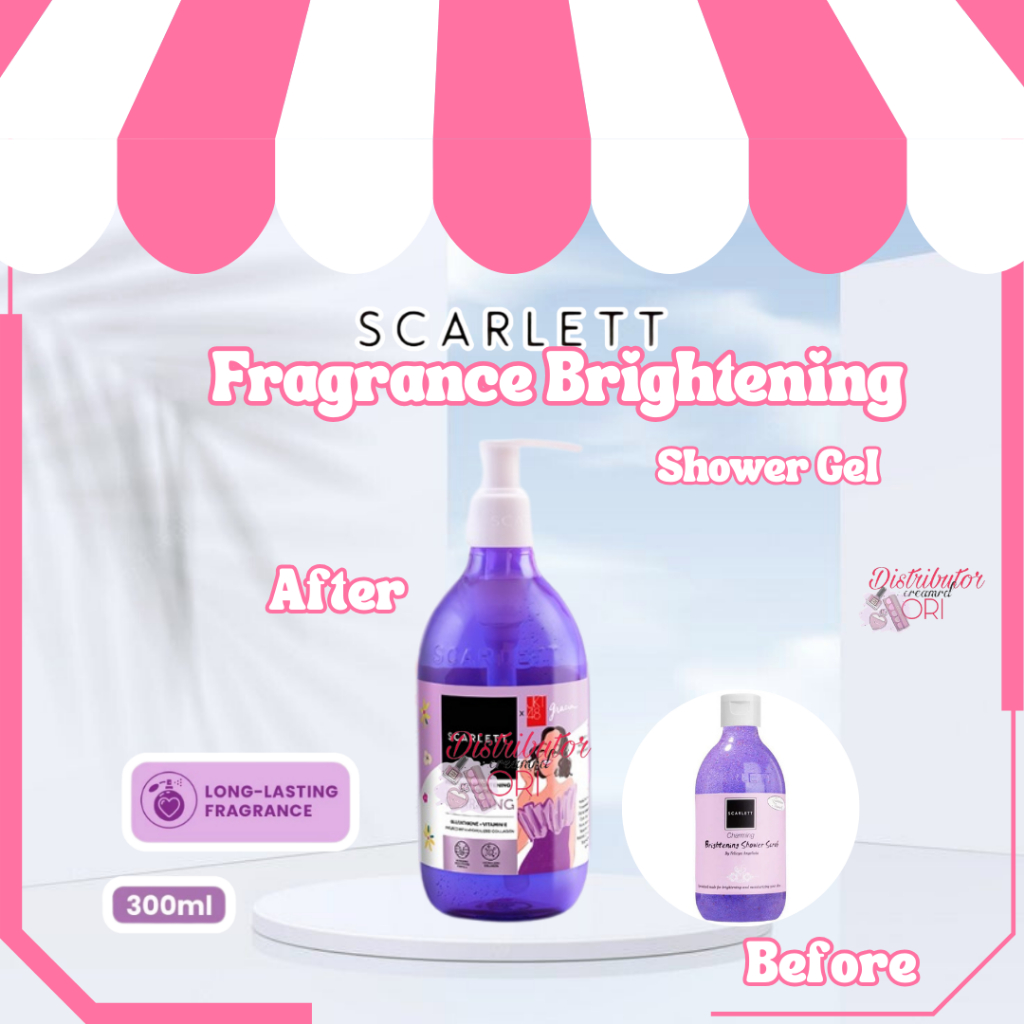 Scarlett Whitening Shower Scrub Charming | sabun charming scarlett original