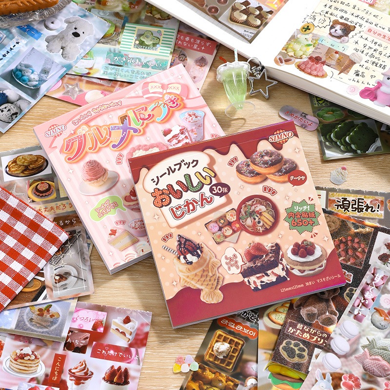 [WindHeart] 30 lembar sticker book japanese sticker book cute food kawaii food sticker book 22539
