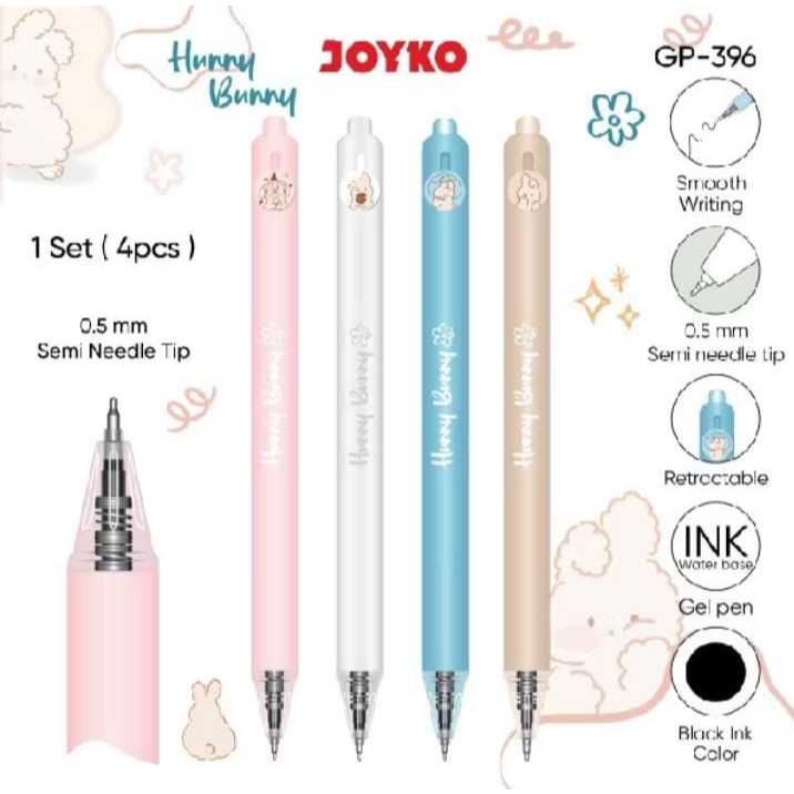 

Gel Pen Pulpen Pena Joyko GP-396 Hunny Bunny Gel 0.5 mm PASTEL COLOR