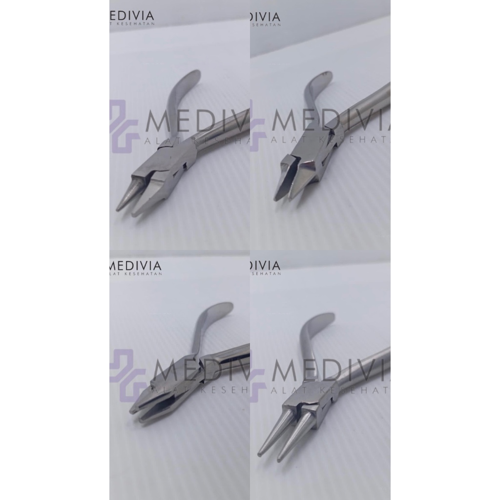 TANG ORTHO ADAM / UNIVERSAL / TIGA JARI / COIL / TANG KLAMER BULAT PIPH SETENGAH BULAT ORTODONTIK MA