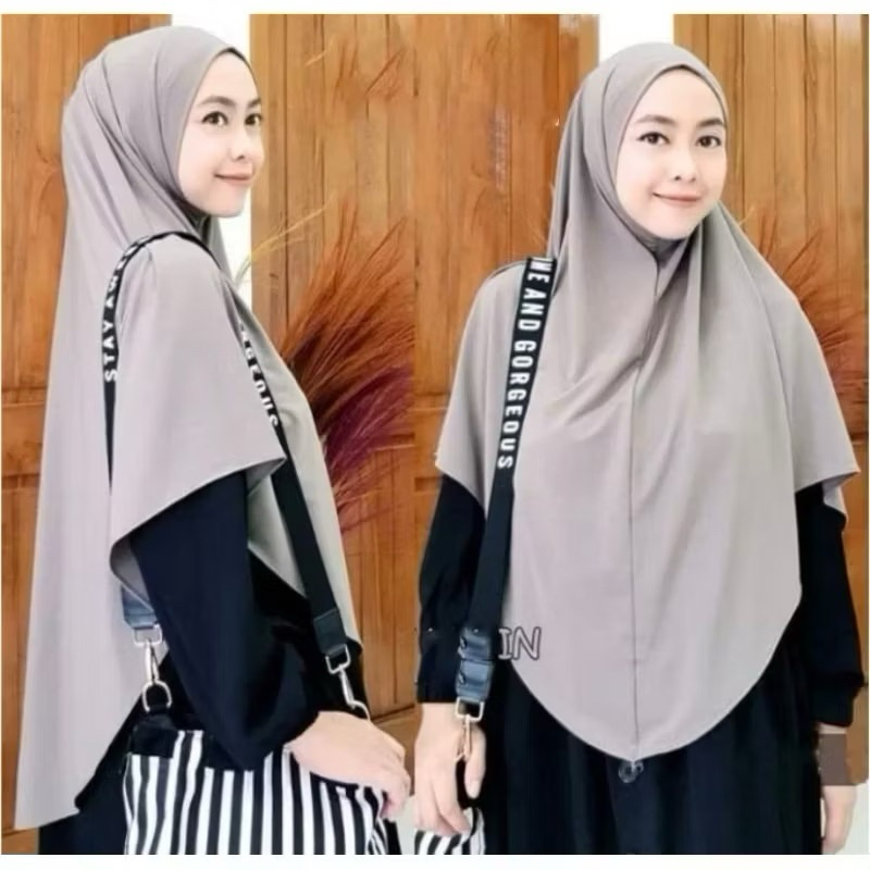 JILBAB BERGO NON PET MALAY JUMBO JERSEY SIZE XL