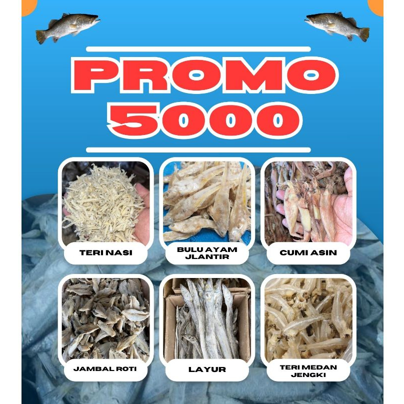

[Kemasan Vakum] Ikan Asin Kering SERBA 5000 Produk Asli Cilacap Tahan Lama