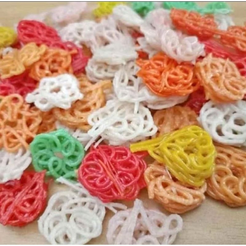 

Krupuk mawar mini warna warni/kerupuk seblak