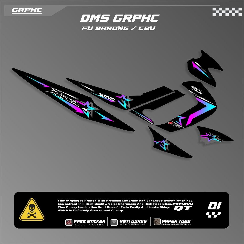 Striping Satria Fu Barong - Striping Fu Old lama - Variasi