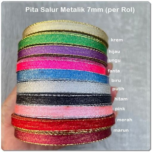 

GPITA-07 : Pita Salur Metalik 7mm (per Rol)
