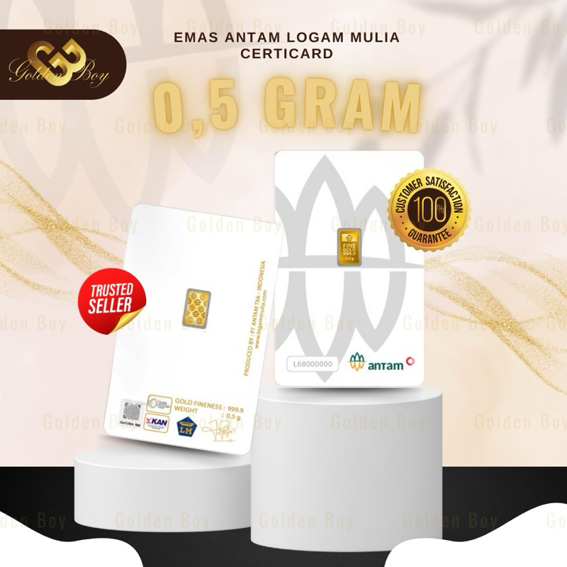 LOGAM MULIA EMAS ANTAM 0,5 GRAM LM ANTAM TERBARU CERTIEYE CERTICARD 2025