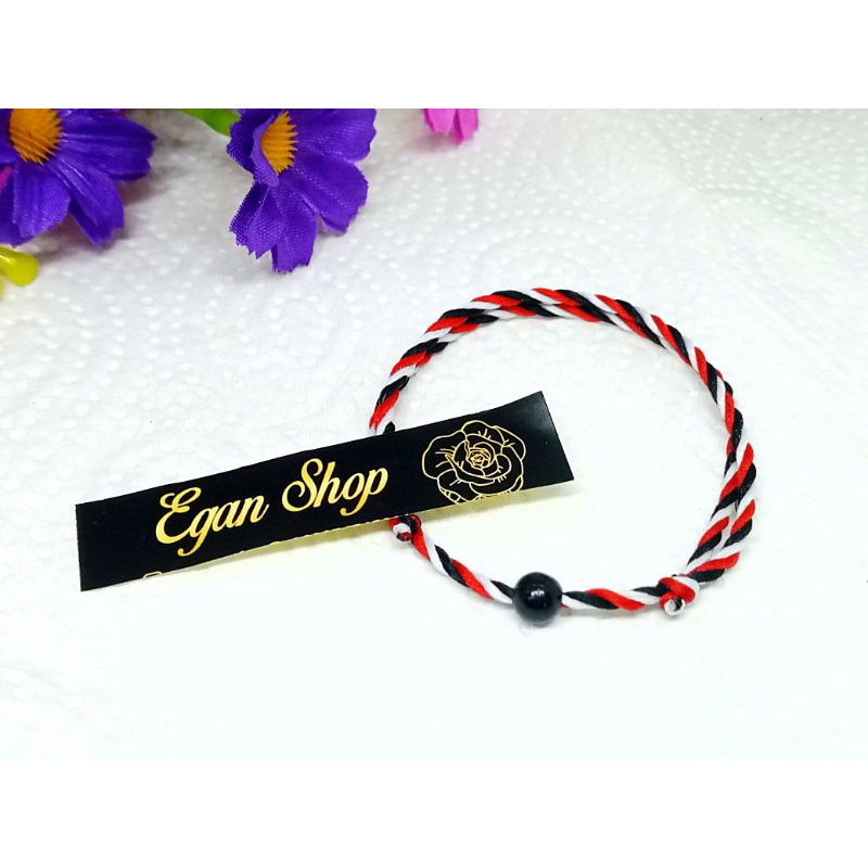 Gelang Tridatu Gelang Keberuntungan  Batu Hitam Polos Gelang Tridatu Simple