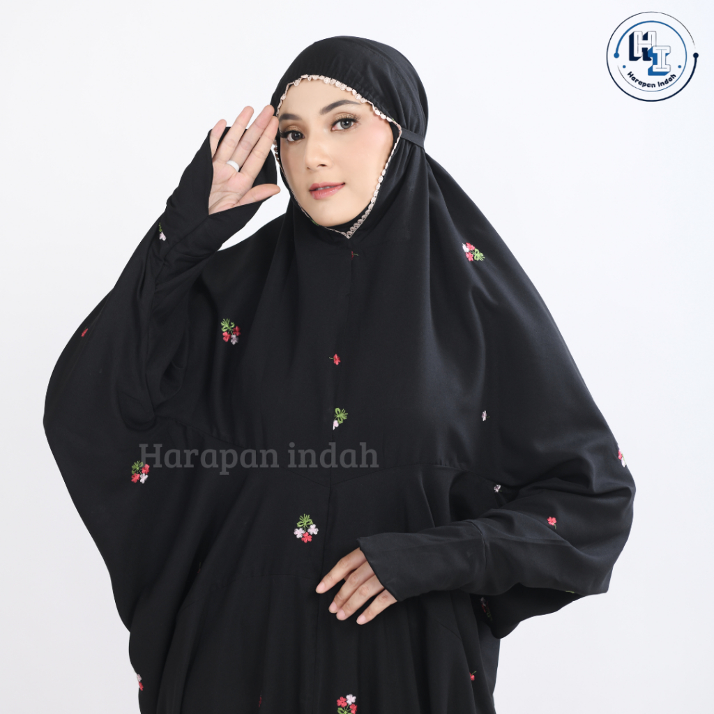 Harapan Indah - Mukena Terusan Dewasa Katun Bordir Melati Mukena Lajuran Dewasa Series MOZZA